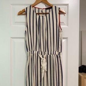 Zara Navy & White striped dress XS